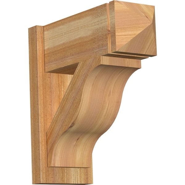 Ekena Millwork Funston Rough Sawn Arts and Crafts Outlooker, Western Red Cedar, 8"W x 20"D x 20"H OUT08X20X20FST03RWR - main